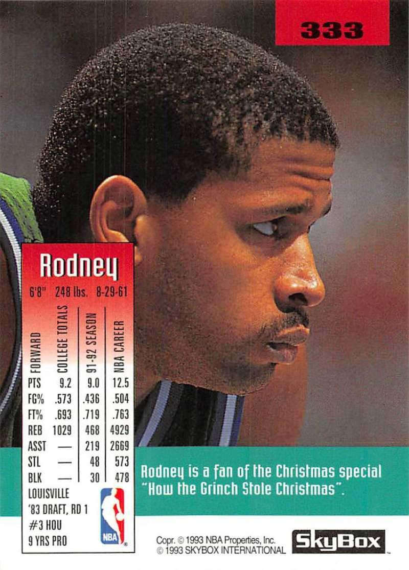 Amazon.com: 1992-93 SkyBox Basketball #333 Rodney McCray Chicago